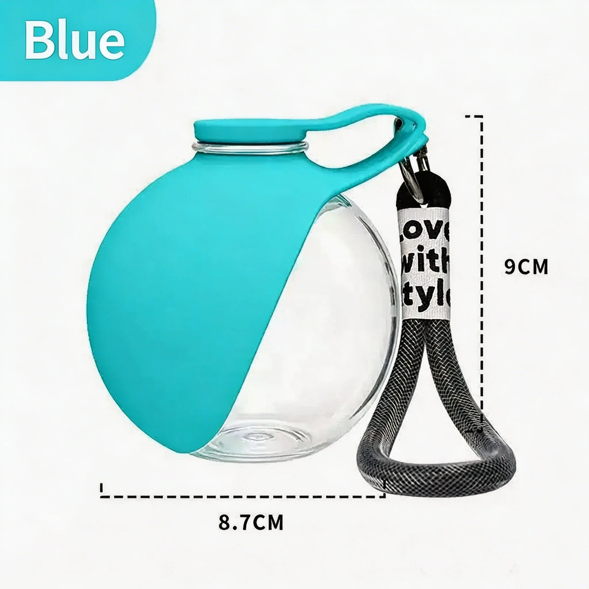 Pet Water Bottle Leak Proof 2IN1 Stainless Steel Food Grade Plastic Collapsible Silicone Bowl 285ML Lightweight Portable Outdoor